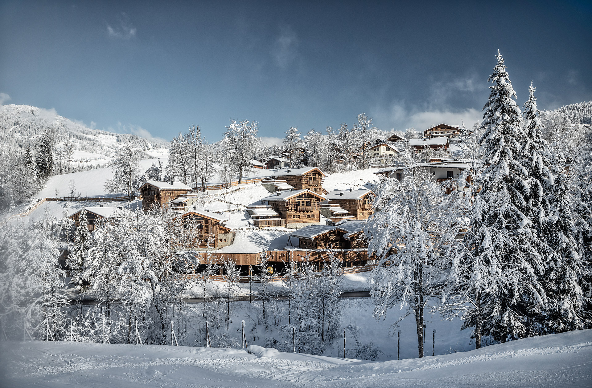 Bergdorf Prechtlgut Ski-Chalets an der Skipiste in Wagrain in Österreich Bergdorf Prechtlgut Wagrain - Skiurlaub im Luxuschalet